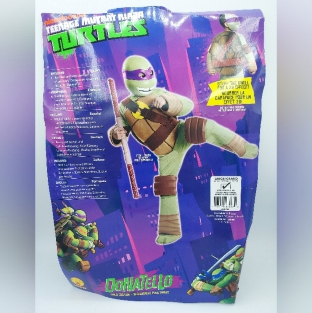*SHIPS SAME/NEXT DAY!* New TMNT Donatello Deluxe Costume - Size Large 12-14